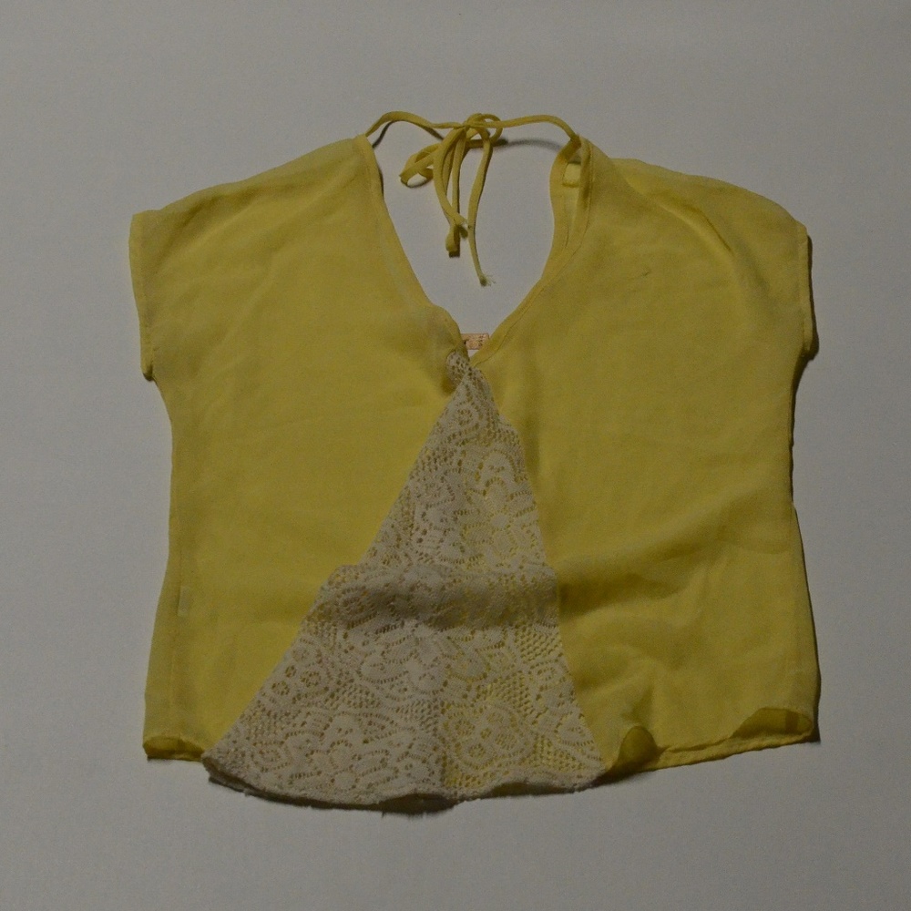 Mana Yellow and White Blouse